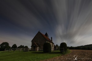 idsworth church by moon light