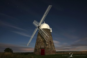 Halnaker Windmill Moon lit