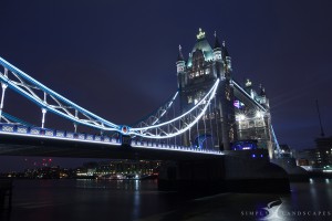 Tower Bridge lights up